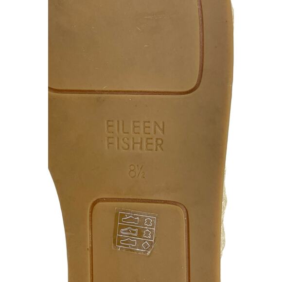 Eileen Fisher Lee Washed Leather D'orsay Espadrille Flats White Leather Size 8.5 - Picture 11 of 12